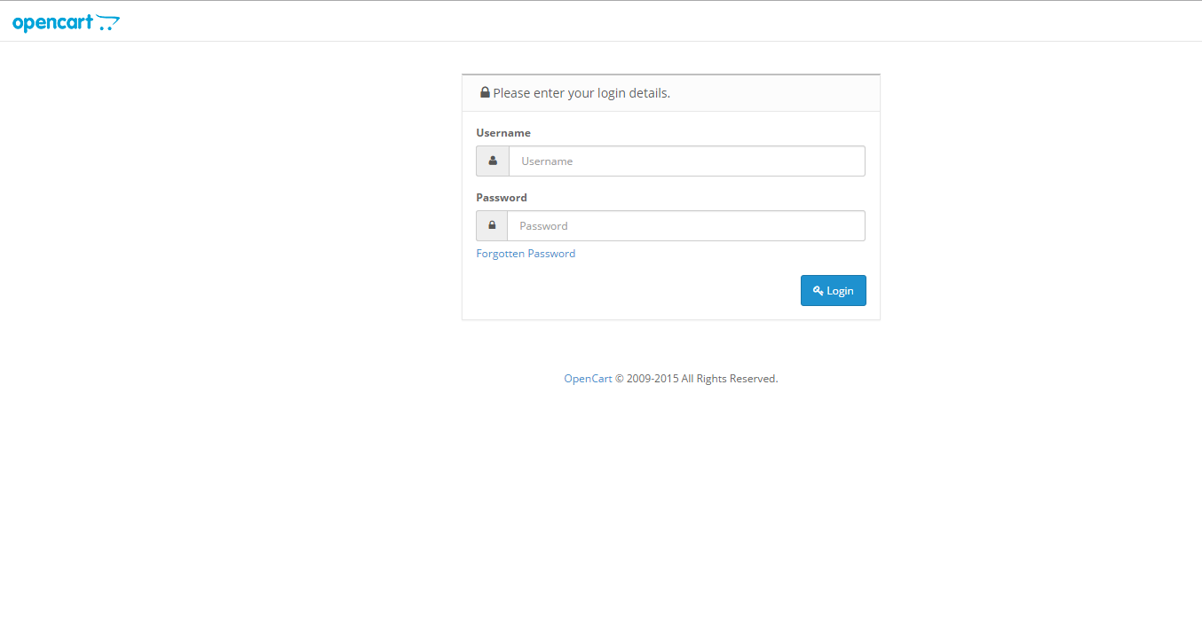 admin interface login