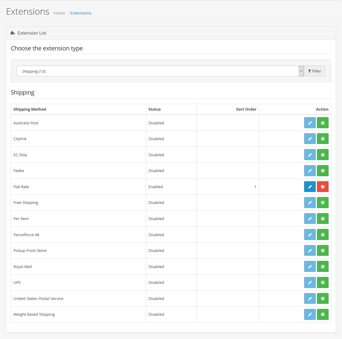 Extension - Shipping Method